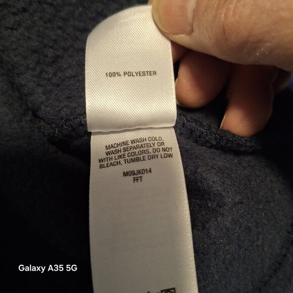 Cabela's Fleece Jacket Size XL Large Navy Full Zip Mock Neck Pockets Outdoors - Picture 9 of 12